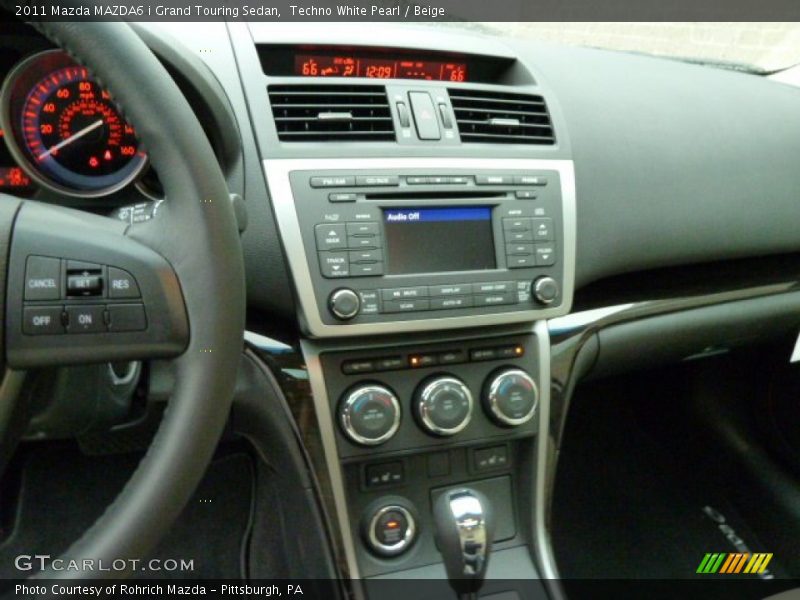 Techno White Pearl / Beige 2011 Mazda MAZDA6 i Grand Touring Sedan