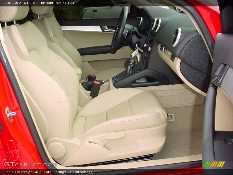 Brilliant Red / Beige 2008 Audi A3 2.0T