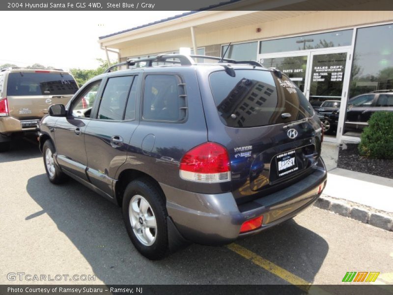 Steel Blue / Gray 2004 Hyundai Santa Fe GLS 4WD
