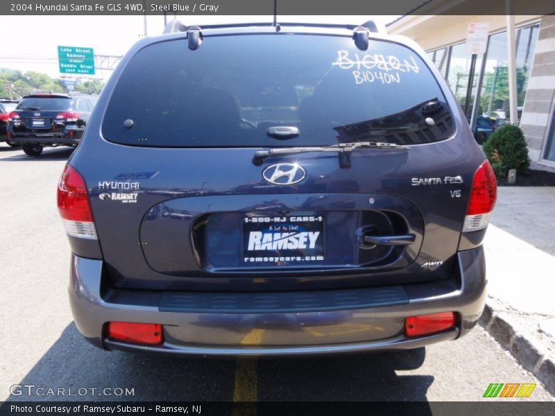Steel Blue / Gray 2004 Hyundai Santa Fe GLS 4WD