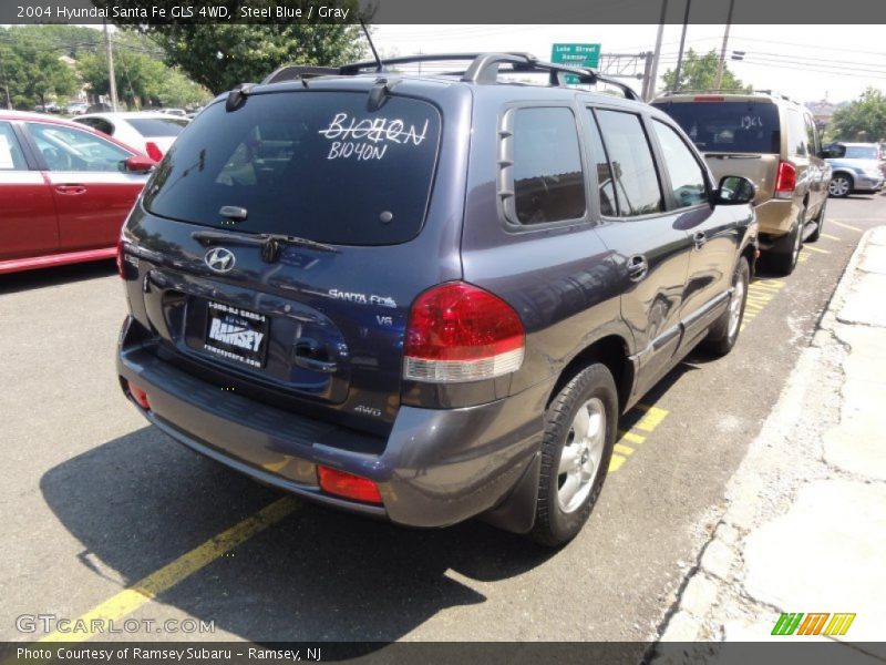 Steel Blue / Gray 2004 Hyundai Santa Fe GLS 4WD