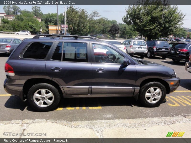 Steel Blue / Gray 2004 Hyundai Santa Fe GLS 4WD