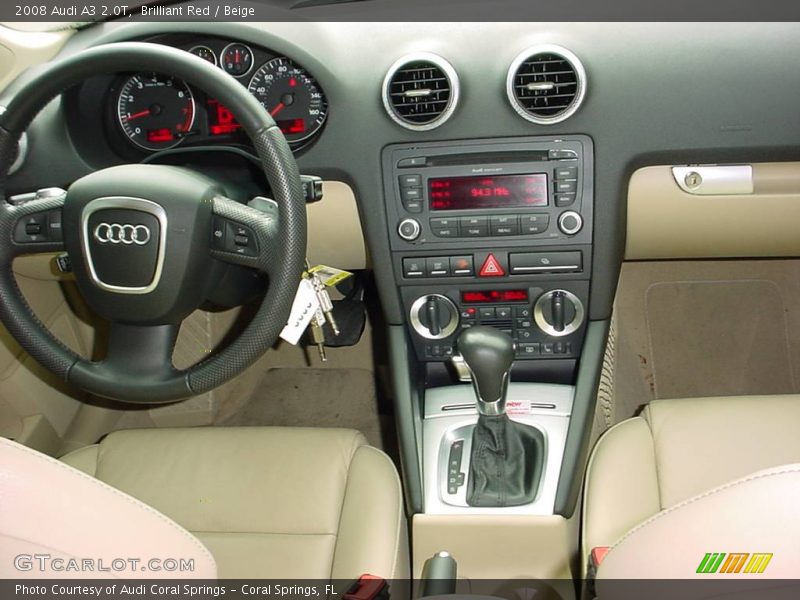 Brilliant Red / Beige 2008 Audi A3 2.0T