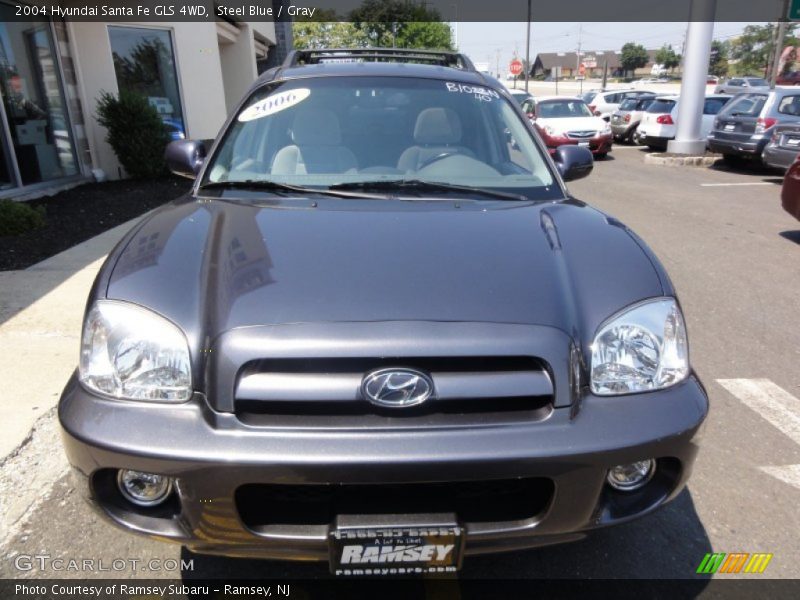 Steel Blue / Gray 2004 Hyundai Santa Fe GLS 4WD
