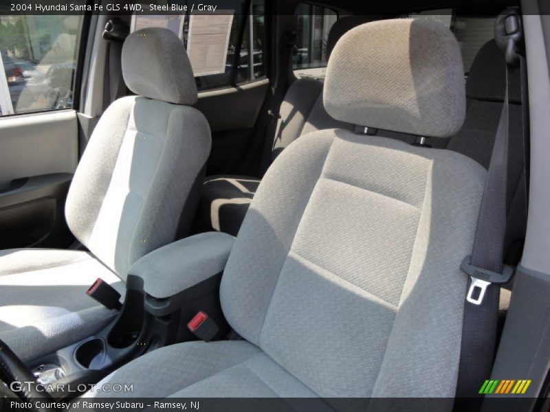 Steel Blue / Gray 2004 Hyundai Santa Fe GLS 4WD