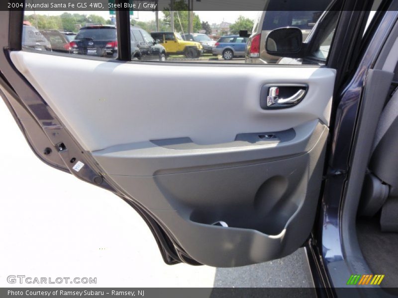 Steel Blue / Gray 2004 Hyundai Santa Fe GLS 4WD