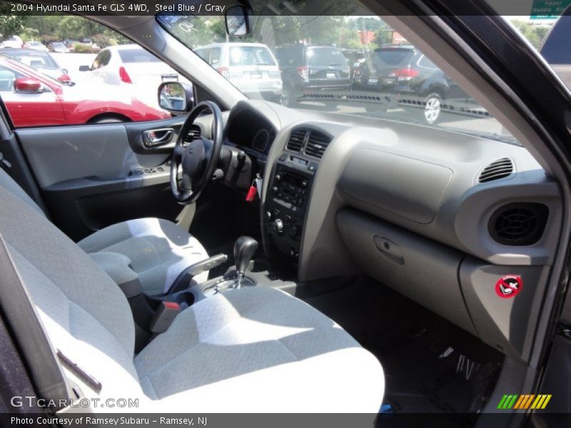 Steel Blue / Gray 2004 Hyundai Santa Fe GLS 4WD