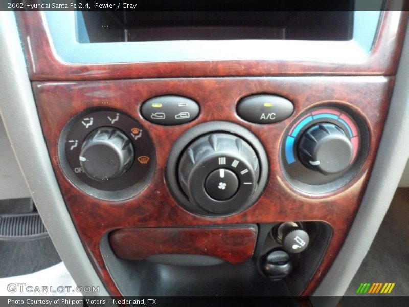 Controls of 2002 Santa Fe 2.4