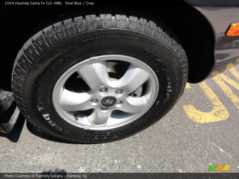 Steel Blue / Gray 2004 Hyundai Santa Fe GLS 4WD