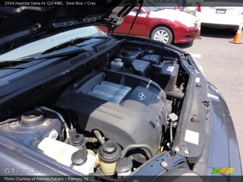 Steel Blue / Gray 2004 Hyundai Santa Fe GLS 4WD
