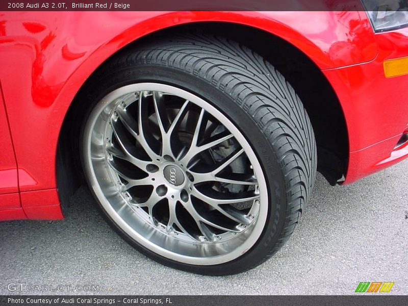Brilliant Red / Beige 2008 Audi A3 2.0T
