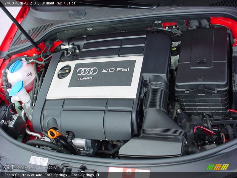 Brilliant Red / Beige 2008 Audi A3 2.0T