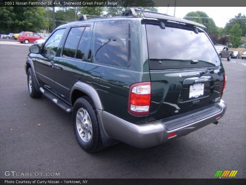Sherwood Green Pearl / Beige 2001 Nissan Pathfinder SE 4x4