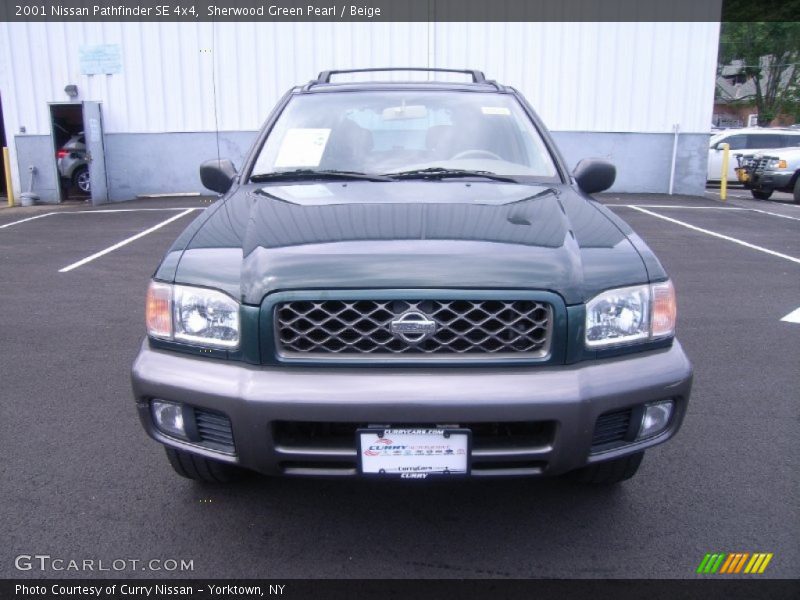 Sherwood Green Pearl / Beige 2001 Nissan Pathfinder SE 4x4