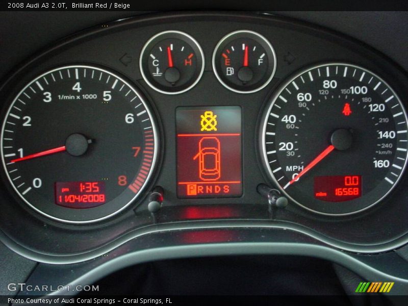 Brilliant Red / Beige 2008 Audi A3 2.0T