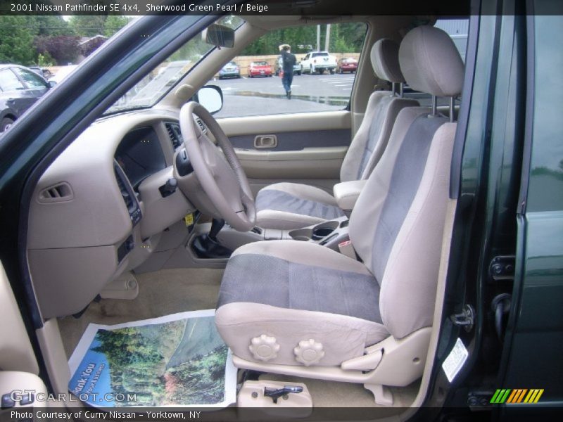 Sherwood Green Pearl / Beige 2001 Nissan Pathfinder SE 4x4