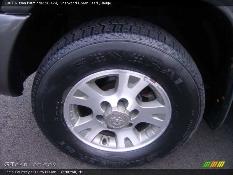 Sherwood Green Pearl / Beige 2001 Nissan Pathfinder SE 4x4