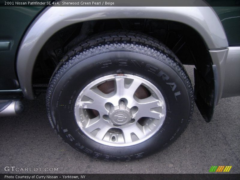Sherwood Green Pearl / Beige 2001 Nissan Pathfinder SE 4x4