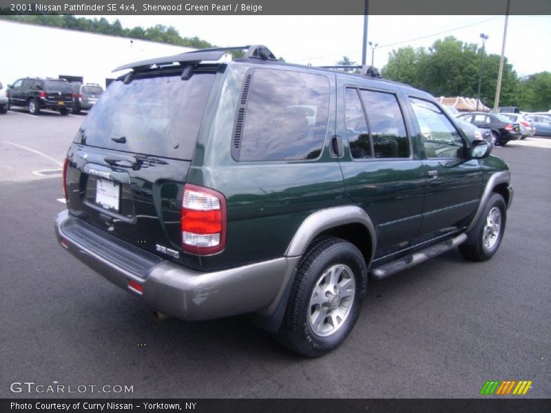 Sherwood Green Pearl / Beige 2001 Nissan Pathfinder SE 4x4