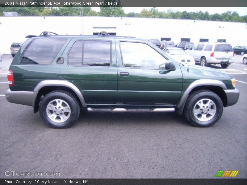 Sherwood Green Pearl / Beige 2001 Nissan Pathfinder SE 4x4
