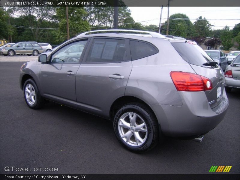 Gotham Gray Metallic / Gray 2008 Nissan Rogue SL AWD