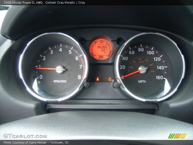 Gotham Gray Metallic / Gray 2008 Nissan Rogue SL AWD