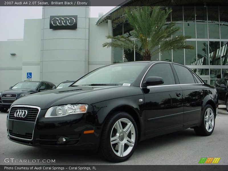 Brilliant Black / Ebony 2007 Audi A4 2.0T Sedan