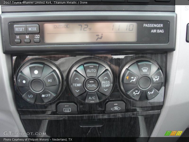 Controls of 2007 4Runner Limited 4x4