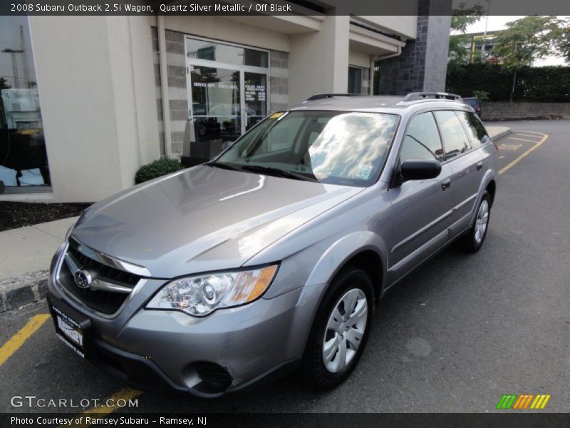 Quartz Silver Metallic / Off Black 2008 Subaru Outback 2.5i Wagon