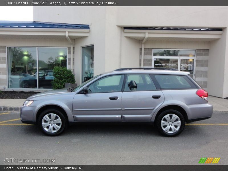 Quartz Silver Metallic / Off Black 2008 Subaru Outback 2.5i Wagon