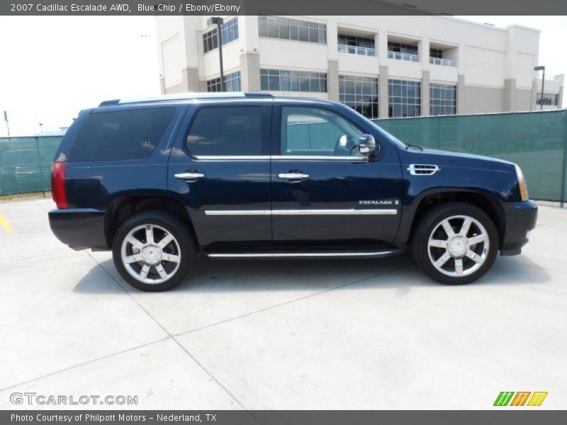 Blue Chip / Ebony/Ebony 2007 Cadillac Escalade AWD