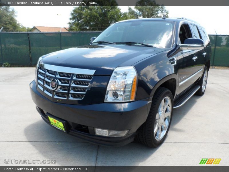 Blue Chip / Ebony/Ebony 2007 Cadillac Escalade AWD