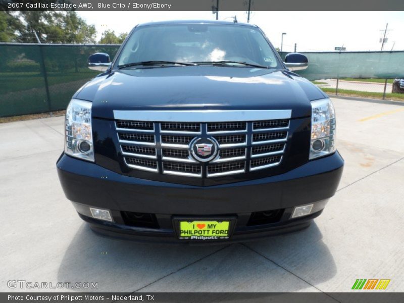 Blue Chip / Ebony/Ebony 2007 Cadillac Escalade AWD
