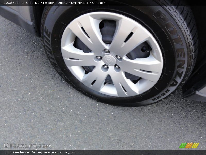 Quartz Silver Metallic / Off Black 2008 Subaru Outback 2.5i Wagon