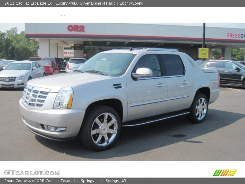 Silver Lining Metallic / Ebony/Ebony 2011 Cadillac Escalade EXT Luxury AWD