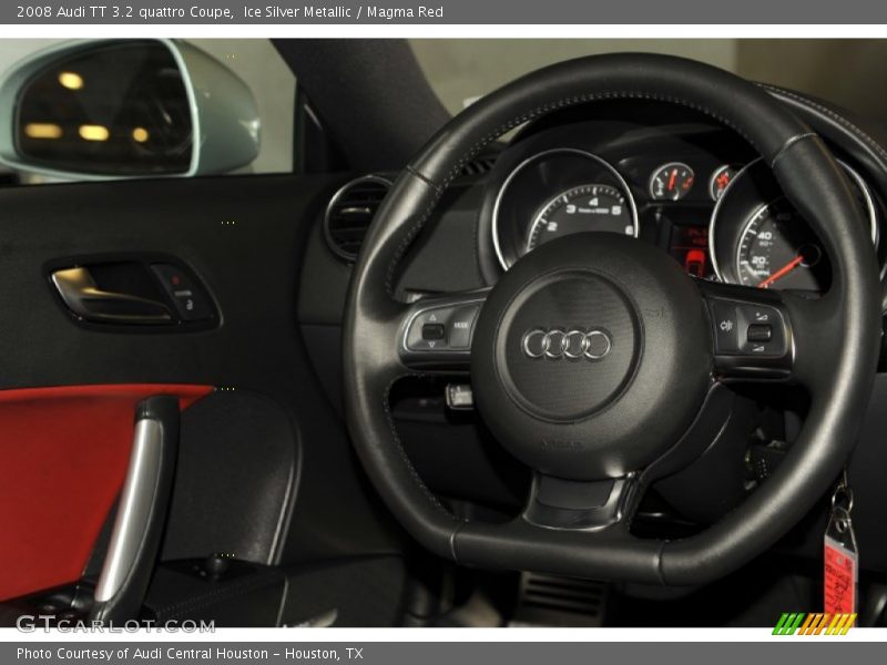 Ice Silver Metallic / Magma Red 2008 Audi TT 3.2 quattro Coupe