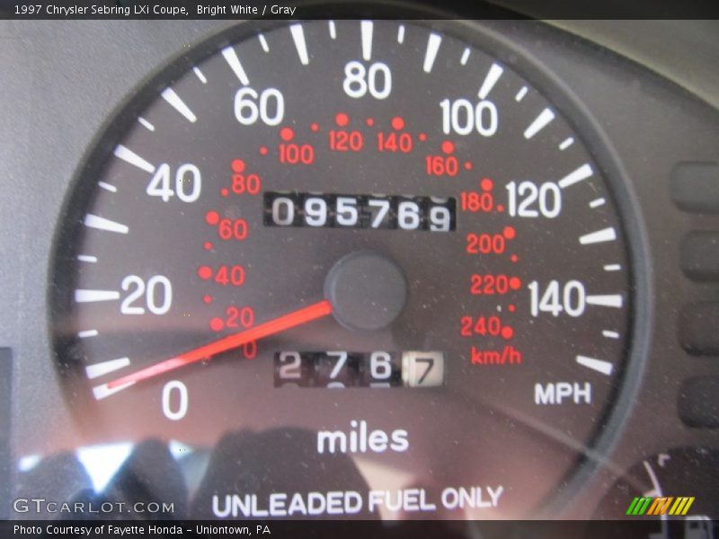 Bright White / Gray 1997 Chrysler Sebring LXi Coupe
