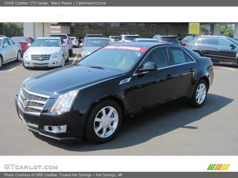 Black Raven / Cashmere/Cocoa 2008 Cadillac CTS Sedan