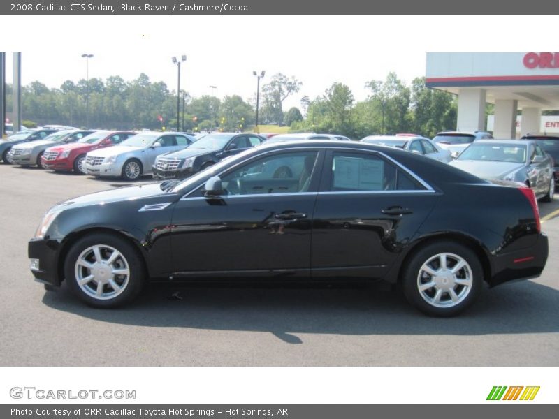 Black Raven / Cashmere/Cocoa 2008 Cadillac CTS Sedan