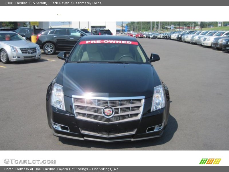 Black Raven / Cashmere/Cocoa 2008 Cadillac CTS Sedan