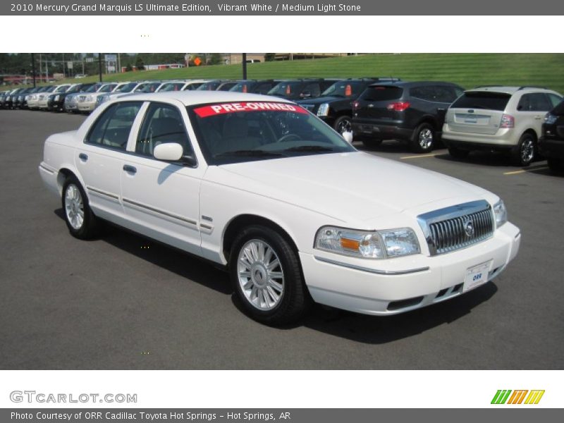 Vibrant White / Medium Light Stone 2010 Mercury Grand Marquis LS Ultimate Edition