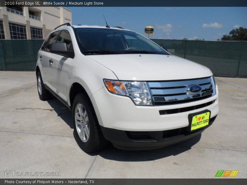 White Suede / Medium Light Stone 2010 Ford Edge SE