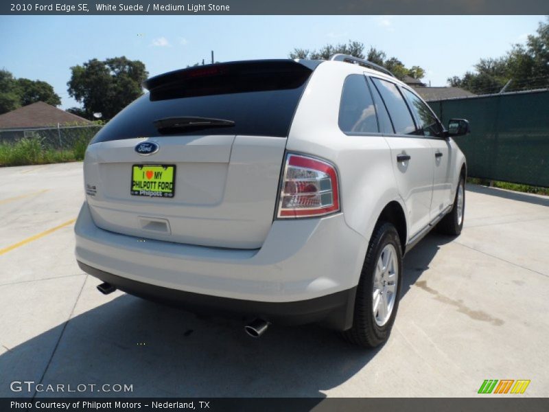 White Suede / Medium Light Stone 2010 Ford Edge SE