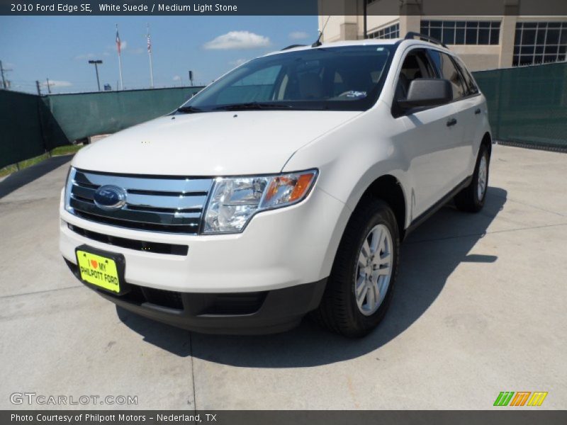 White Suede / Medium Light Stone 2010 Ford Edge SE
