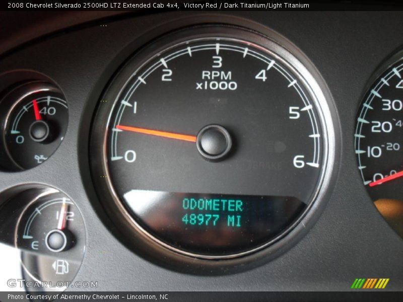 Victory Red / Dark Titanium/Light Titanium 2008 Chevrolet Silverado 2500HD LTZ Extended Cab 4x4