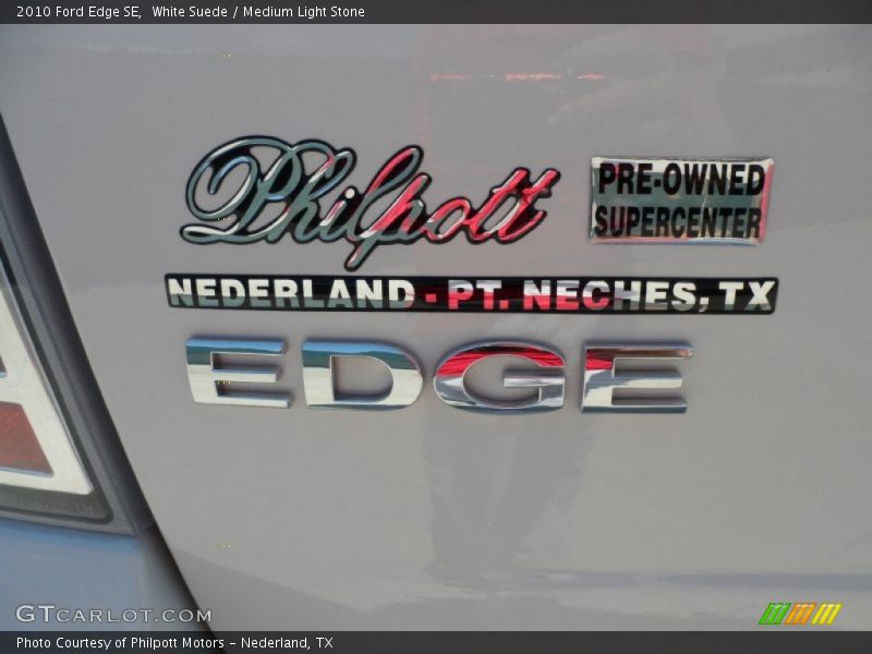 White Suede / Medium Light Stone 2010 Ford Edge SE
