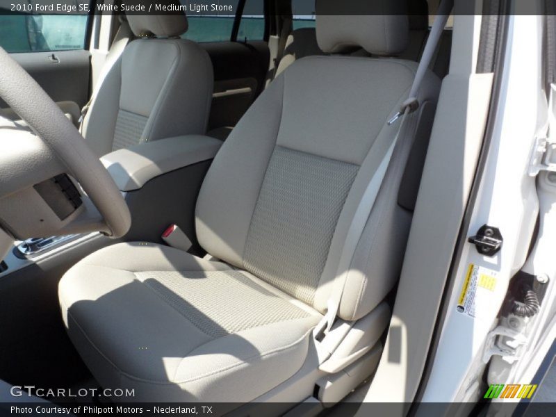 White Suede / Medium Light Stone 2010 Ford Edge SE