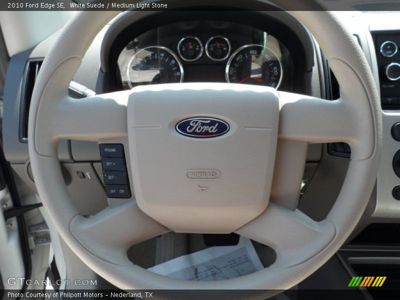 White Suede / Medium Light Stone 2010 Ford Edge SE