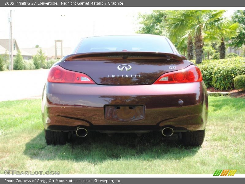 Midnight Garnet Metallic / Graphite 2009 Infiniti G 37 Convertible