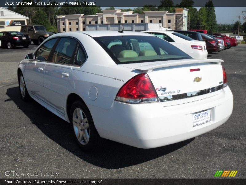 Summit White / Neutral 2010 Chevrolet Impala LT